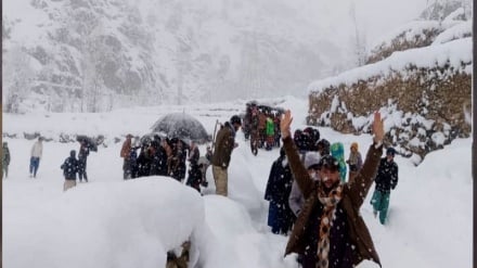 مسدود شدن جاده ولسوالی فراشغان ولایت لغمان براثر برف سنگین