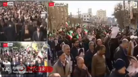 İran milletinin silahlı teröristlerin cinayetlerine karşı şanlı yürüyüşü 