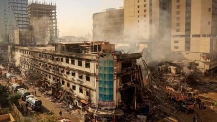 کشف ۳۰ پیکر دیگر در آتش‌سوزی کراچی/ افزایش شمار جان‌باختگان به ۶۱ نفر 