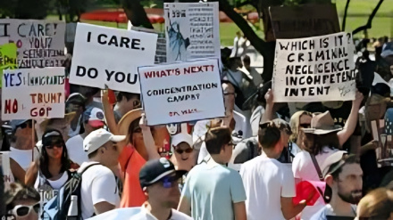 برگزاری تظاهرات در مناطق مختلف آمریکا ضد ترامپ 