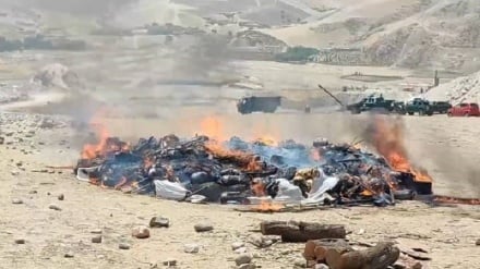 بیش از هزار کیلوگرم مواد مخدر در تخار آتش زده شد