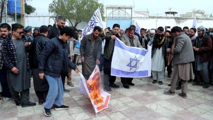 واکنش شهروندان بلخ درپی شهادت حضرت آیت الله خامنه ای؛ به آتش کشیدن پرچم آمریکا و اسرائیل