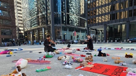 Голос угнетения детей в Минабе, Иран, прозвучал в Америке