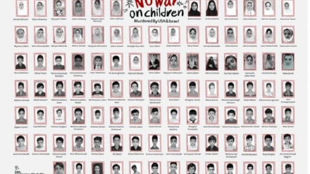 Demonstartion zur Unterstützung Irans und Palästinas in Schweden/ Deutschland: Gedenkausstellung für Märtyrer der Grundschule in Minab