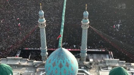 مسجد مقدس جمکران در سوگ و ماتم؛ وداع تاریخی مردم ایران با رهبر شهید انقلاب در  قم