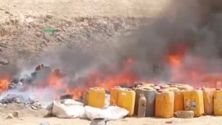 هزاران کیلوگرم مواد مخدر در بغلان حریق شد