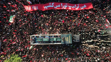 پیام تشییع میلیونی رهبر شهید : مبارزه با استکبار تا لحظه آخر 