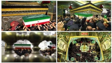 Kiongozi Shahidi Ayatullah Khamenei azikwa katika Haram ya Imam Ridha (a.s) mjini Mash'had
