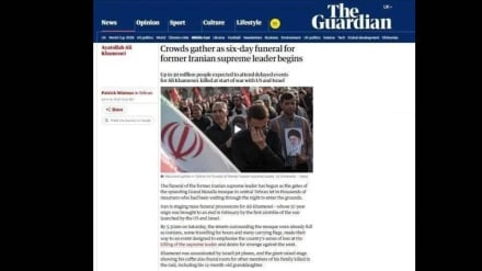 Qardiyan:İroni şəhidə lideri təşyi mərosim çe mığovimət və intiğomi tələbi nımoyiş be