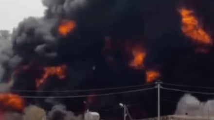 Erbil'in Batısındaki Rafineri Yakıt Depolarında Yangın