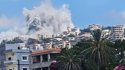 په جنوبي لبنان کې درنې چاودنې او پراخې اورلګېدنې