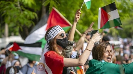 تظاهرات مردم انگلیس در حمایت از فلسطینیان