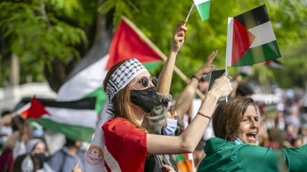 בריטים מפגינים בסולידריות עם הפלסטינים