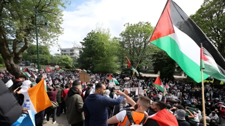 Protestë e mbështetësve të Palestinës kundër organizimit nga Skocia të ndeshjes mes Irlandës dhe regjimit izraelit
