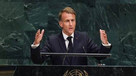 İsrail rejimi yetkililerinden Macron’un Birleşmiş Milletler’deki açıklamalarına tepki