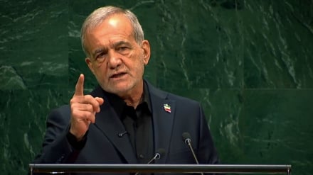 Pezeshkian në Asamblenë e Përgjithshme të OKB-së: Nuk pranojmë gjuhën e arrogancës; bomba atomike është në Izrael, por inspektorët janë në Iran