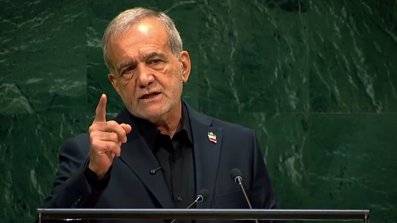 Pezeshkian at UNGA: We don’t accept language of bullying; atomic bomb is in Israel, yet inspectors are in Iran